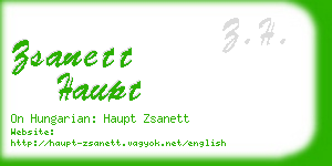 zsanett haupt business card